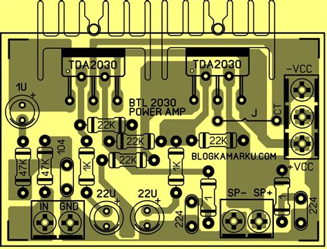 Pcb Power Btl Tda 2030 Agar Power Lebih Nendang