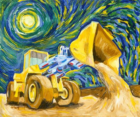 The painting, and the print after it of extraordinary quality by william woollett, caused a sensation: Construction at Auvers - Rich Janney Artwork - Paintings ...