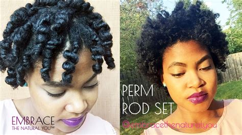 Thanks to the au naturale hair movement, more and more back women are embracing their natural hair. Perm Rod Set on Short Natural Hair - YouTube