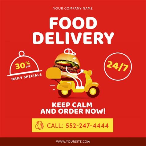 Copy Of Food Delivery At Home Postermywall