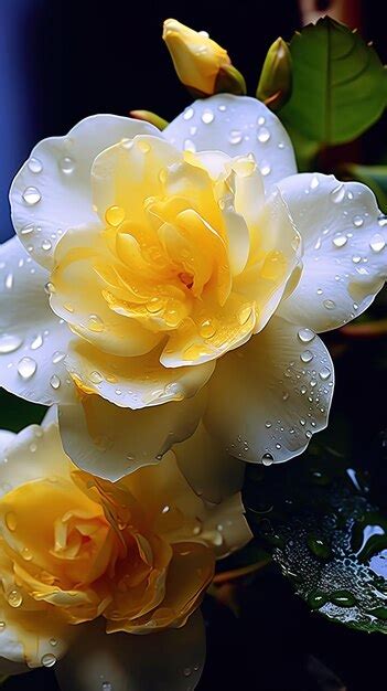 Premium Photo Yellow Roses In The Rain