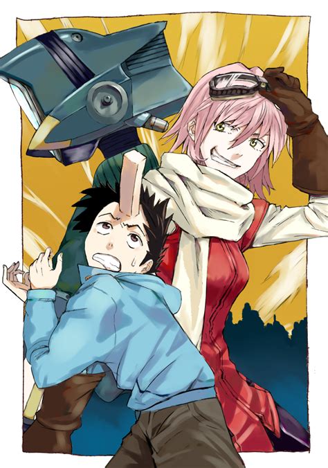 Haruhara Haruko canti Nandaba Naota Фурикури Furi Kuri FLCL ogros Anime Аниме