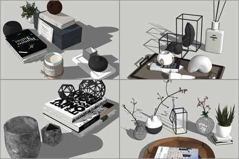 5703. Sketchup Combo Decor Model Download