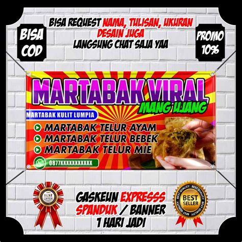 Jual SPANDUK BANNER MARTABAK TELUR MANIS SPANDUK JUALAN MARTABAK VIRAL