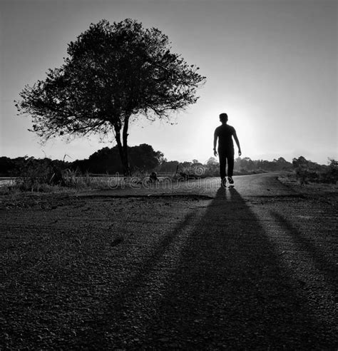 Lonely Boy Walking Stock Image Image Of Child Think 18624871