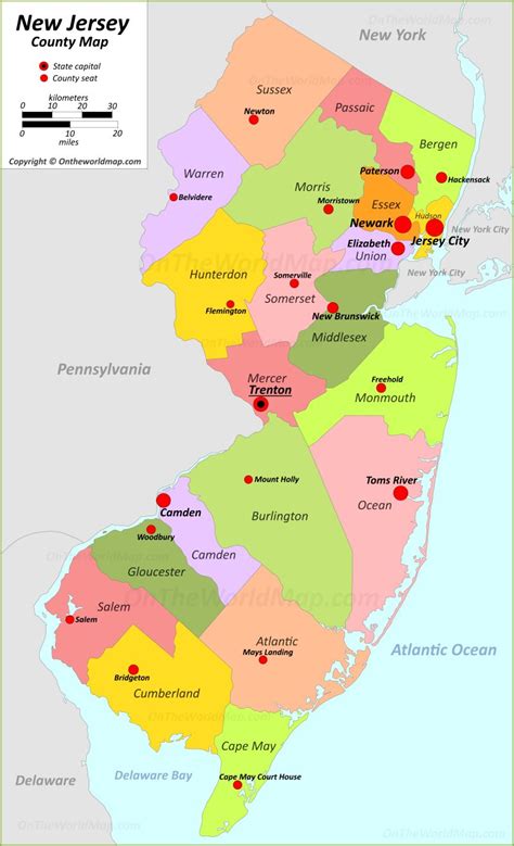 New York New Jersey County Map Get Latest Map Update