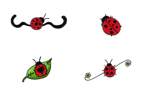 Black tribal and red ladybug tattoo on wrist. Ladybird Tattoo Study by funkydoodycool on DeviantArt