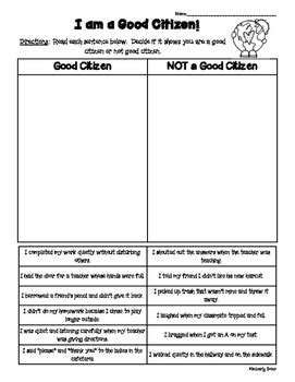 rights  responsibilities worksheet  grade worksheet