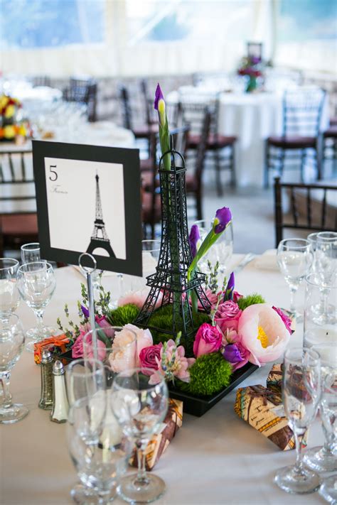 Amazing Paris Theme Table Centerpiece View The Full Wedding Here
