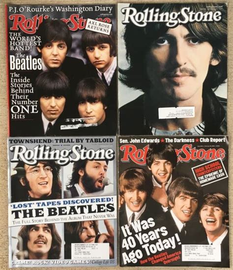 Rolling Stone The Beatles George Harrison 4 Issues 863 887 916 942
