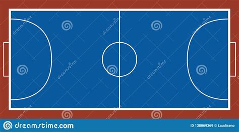 Aerial View of a Futsal Field Stock Vector - Illustration of match