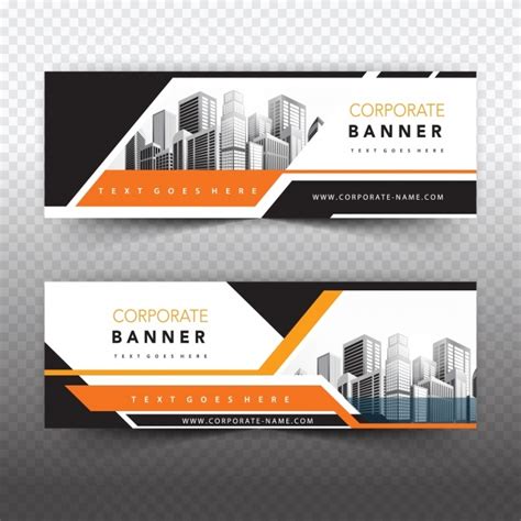 Free Vector Orange Business Banner