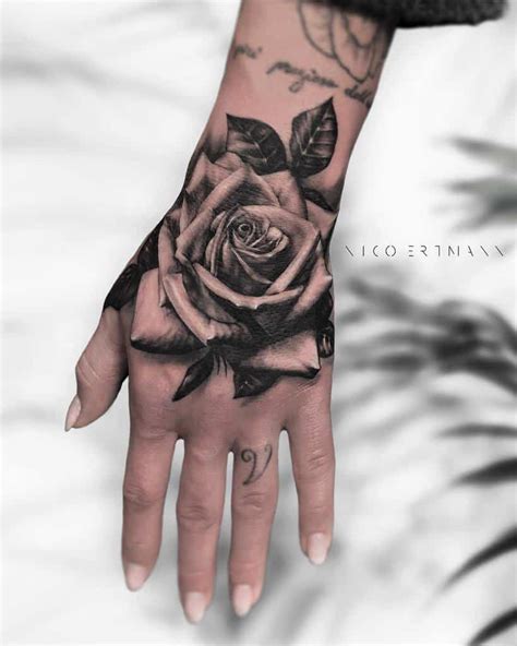 Tattoo Rose On Hand Design Talk