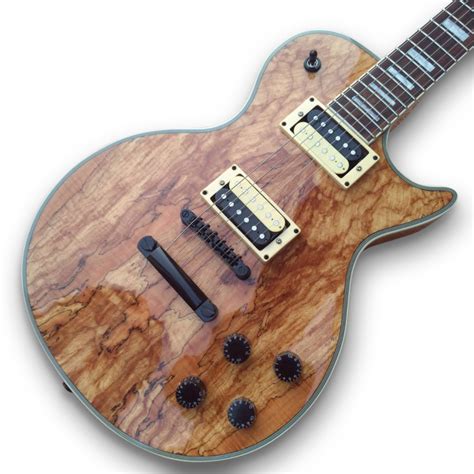 Custom Natural Wood Lp Style Electric Guitar Palace Guitars