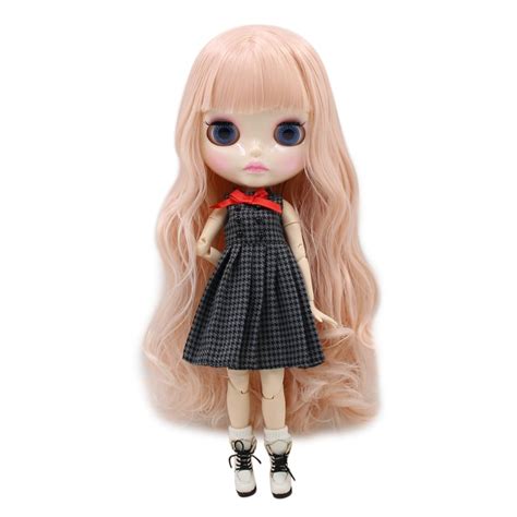 Icy Dbs Blyth Doll 16 Bjd Toy Joint Body Pale Pink Hair Shiny Face Matte Face White Skin 30cm