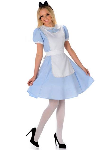 Blue And White Alice Costume Dress Womens Alice In Wonderland Dress