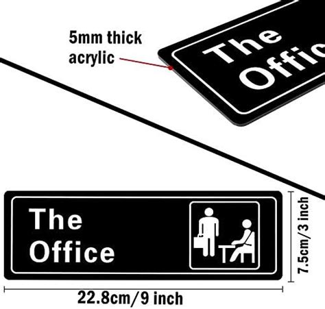 The Office Sign Self Adhesive Sign Door Or Wall Sign Name Plate Acrylic