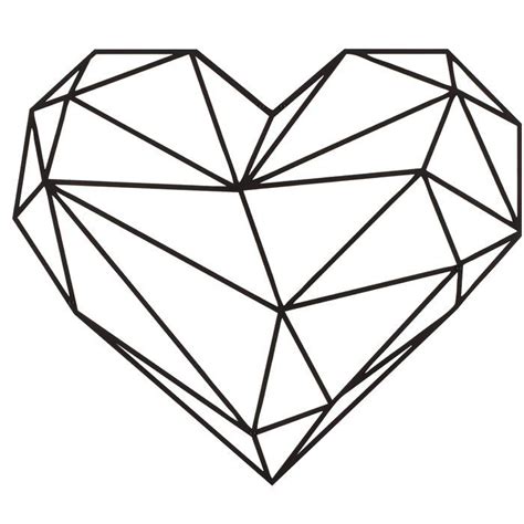 Heart Geometric Metal Wall Décor | Geometric drawing, Geometric heart, Geometric art