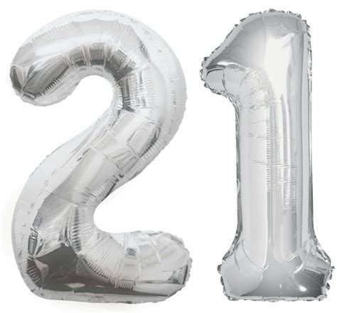 Giant 21st Birthday Party Number 21 Foil Balloon Helium Air Decoration