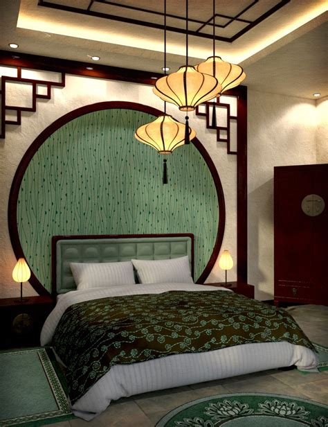 Modern Chinese Bedroom Daz 3d