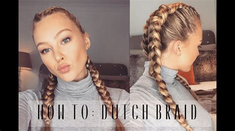 How To Dutch Braid Your Own Hair Hollie Hobin Youtube