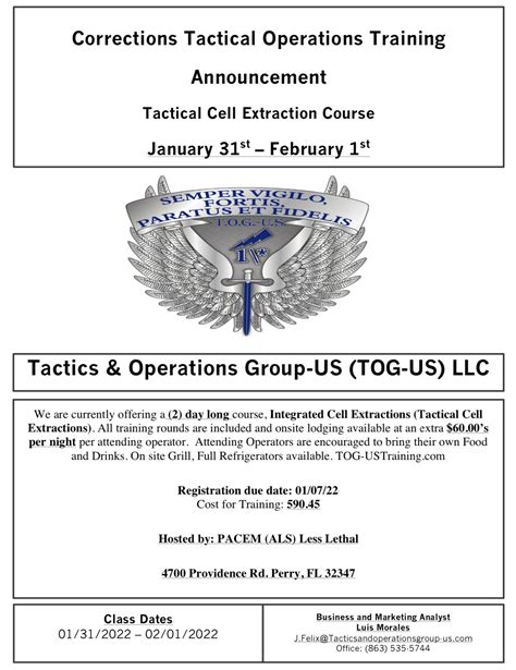 Open Course Integrated Cell Extractions Tactical Cell Extractions