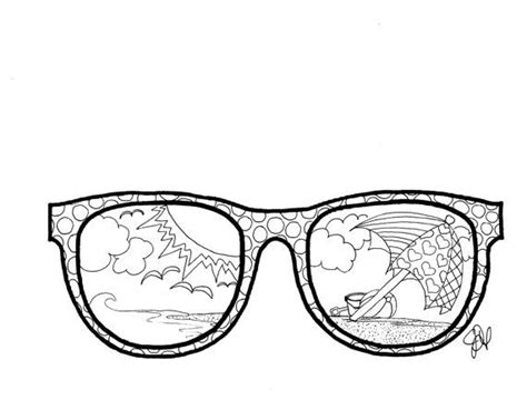 Sunglasses Coloring Page Etsy Coloring Pages Rock Painting Designs