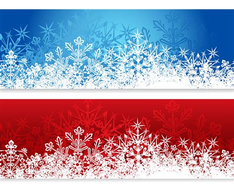 Winter And Christmas Snowflake Banners Vector Art And Graphics