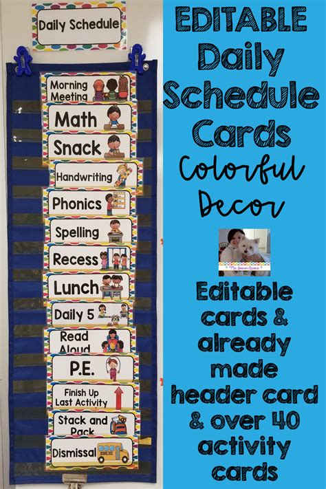 These Bright And Colorful Polka Dot Schedule Cards Will Put Students At