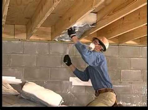 If your crawl space isn't ventilated, insulate the walls of the crawl space rather than the subfloor of the room above. Insulating Vented Crawl Spaces - YouTube