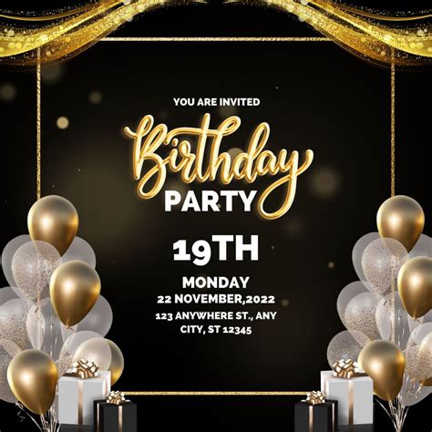 Birthday Party Invitation Template Masterbundles