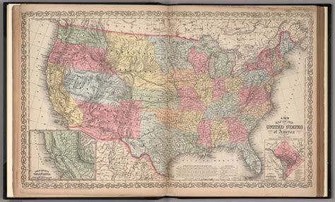 A New Map Of The United States Of America David Rumsey Historical Map
