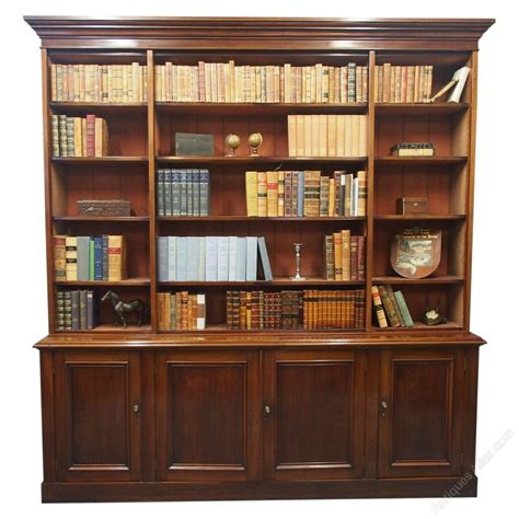 Large Victorian Mahogany Open Bookcase Antiques Atlas