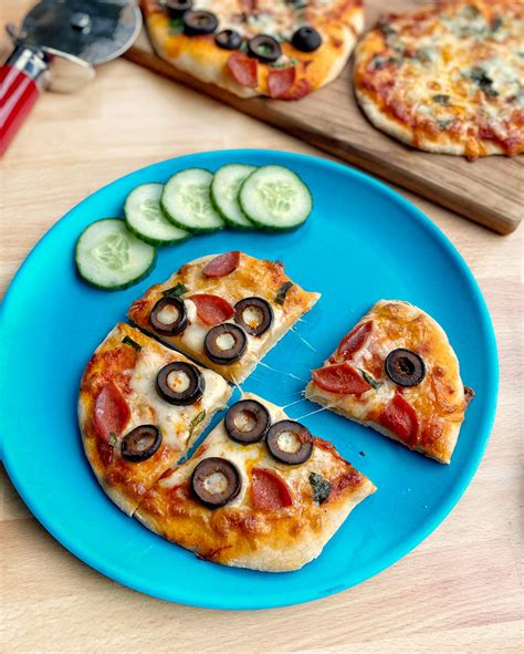 Easy Homemade Pizza With Yeast Free Dough Happy Kids Kitchen By