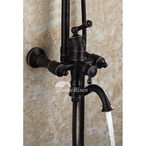 If you scrub too hard or use too harsh a chemical, you can take the plating off.v161556_b01. Luxury Black Shower Faucet Oil-Rubbed Bronze Polished ...