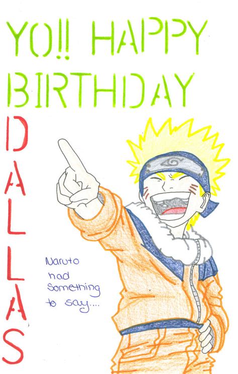 Naruto Birthday Card By Aikky On Deviantart