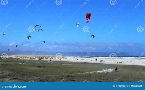 Kite Surfing In Hermanus In South Africa Editorial Image Image Of