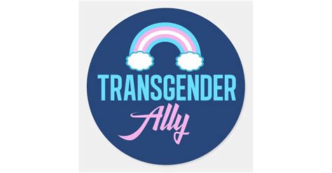 Transgender Ally Classic Round Sticker Zazzle