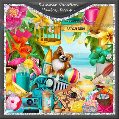 Summer Vacation Illustration Store PicsForDesign Com PSP Tubes PSD Illustrations Vector