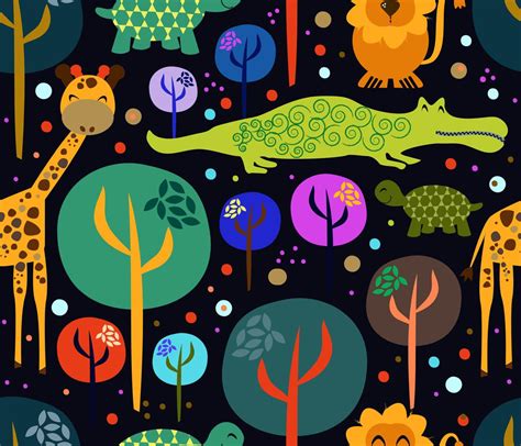 Safari Animals Pattern And Elements Safari Animals Animal Illustration