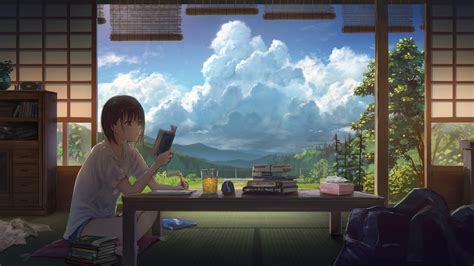 Students Summer By 杉 Digital 2018 Anime Background Anime Scenery
