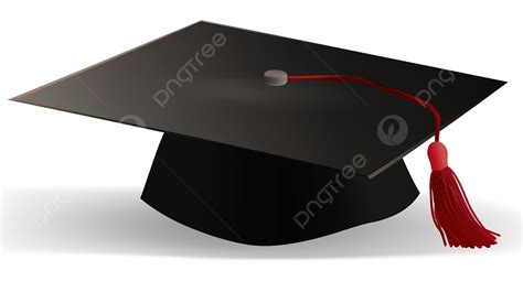 Black Graduation Cap With Red Tassel Background Graduation Picture