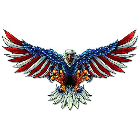 Eagle With Us Flag Metallskilt Retronorgeno