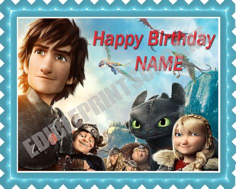 How To Train Your Dragon 2 Edible Birthday Cake Topper