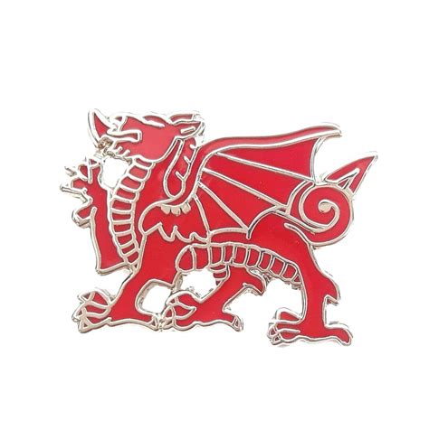 Wales Red Dragon Enamel Badge And Wales Red Dragon Etsy