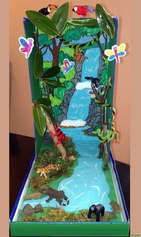 Animales Para Maqueta Rainforest Crafts Rainforest Project Diorama Kids