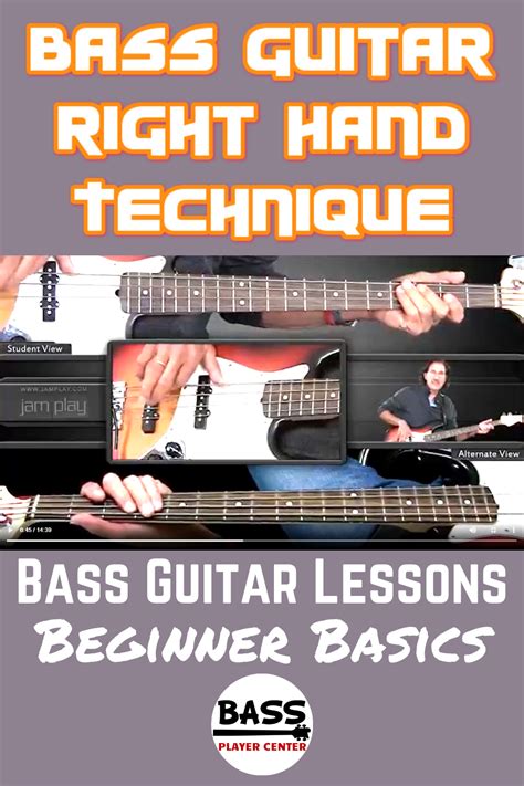 Beginner Bass Guitar Lessons Right Hand Technique Bass Guitar Lessons Guitar Lessons Bass