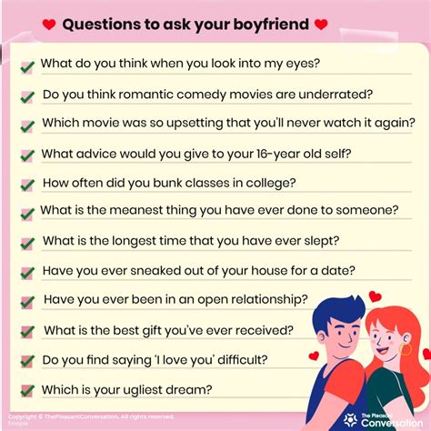 500 Questions To Ask Your Boyfriend To Get To Know Him Themindfool