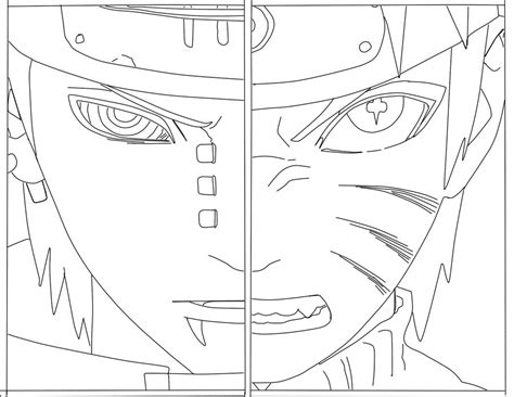 naruto vs pain lineart by Lulumgreat on DeviantArt