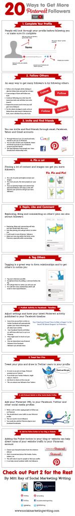 20 ways to get more pinterest followers part 1 [infographic]